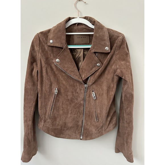 BLANKNYC Jackets & Blazers - BLANKNYC WOMEN XS SUEDE BROWN MOTO JACKET